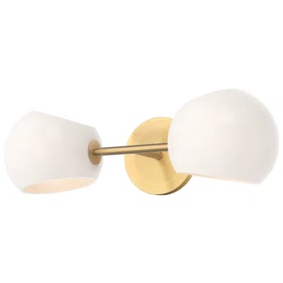 Kuzco Willow 5" High Brushed Gold 2-light Wall Sconce
