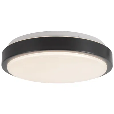 Kuzco Yanis 12-in Black Dimmable Led Flush Mount