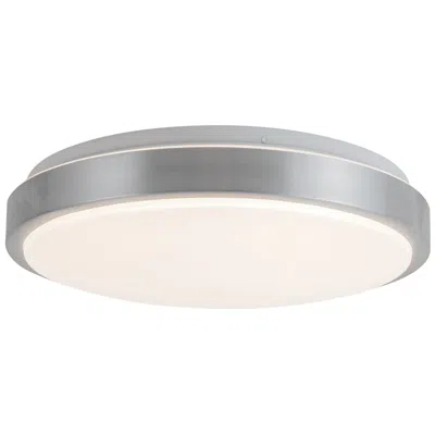 Kuzco Yanis 16-in Brushed Nickel Dimmable Led Flush Mount