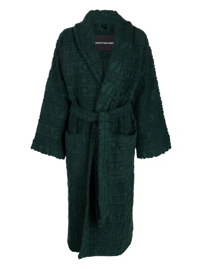 Kvadrat X Raf Embossed-logo Bathrobe In Green