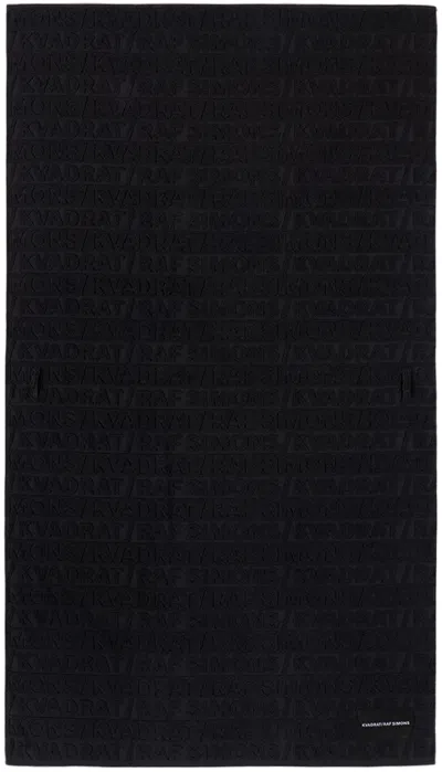 Kvadrat/raf Simons Black Beach Towel