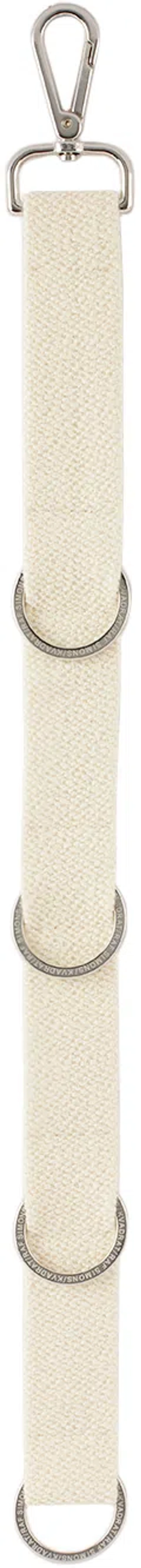 Kvadrat/raf Simons Off-white Large Vidar Key Chain In 1511 Off White