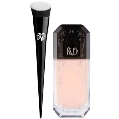 Kvd Beauty Lock It Edge Foundation Brush And Beauty Good Apple Full-coverage Serum Foundation 30ml Bundle (vari In Light 004