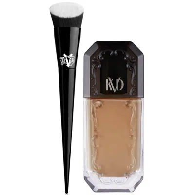 Kvd Beauty Lock It Edge Foundation Brush And Beauty Good Apple Full-coverage Serum Foundation 30ml Bundle (vari In Tan 063