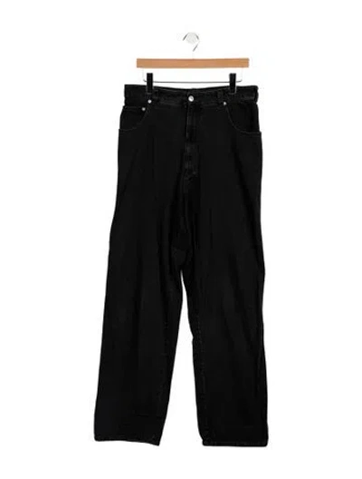 Pre-owned Kwaidan Editions High-rise Wide Leg Jeans In Black