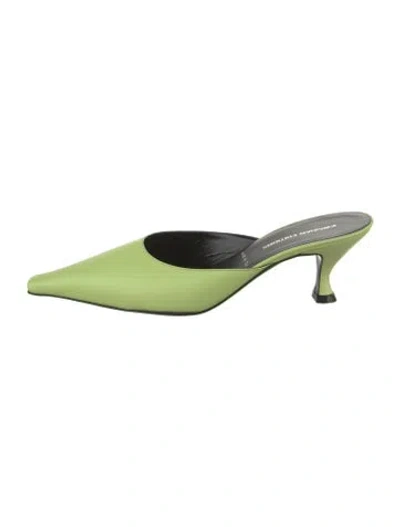 Pre-owned Kwaidan Editions Leather Mules In Green