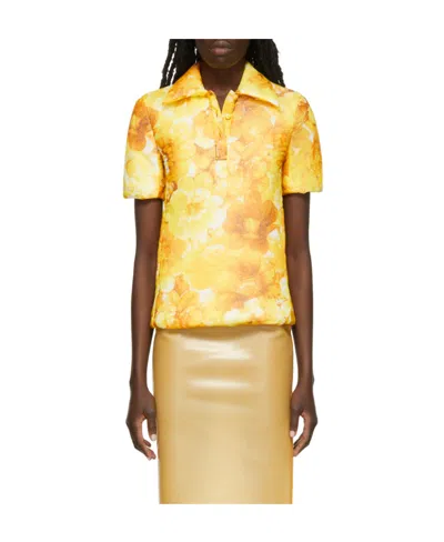 Kwaidan Editions Multicolor Printed Polo Shirt In Yellow