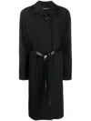 Kwaidan Editions Oversized Belted Coat In Black