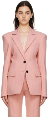 Kwaidan Editions Pink Polyester Blazer In Pink