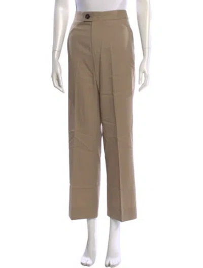 Pre-owned Kwaidan Editions Virgin Wool Wide Leg Pants In Neutral
