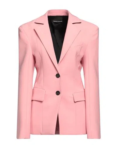 KWAIDAN EDITIONS KWAIDAN EDITIONS WOMAN BLAZER PINK SIZE 4 POLYESTER, VIRGIN WOOL, ELASTANE, POLYAMIDE