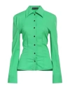 Kwaidan Editions Woman Shirt Green Size 6 Virgin Wool, Elastane In Green