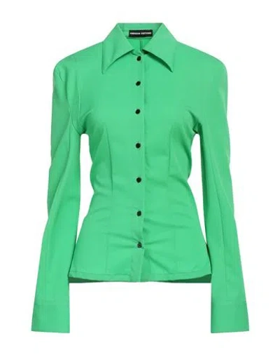 Kwaidan Editions Woman Shirt Green Size 4 Virgin Wool, Elastane