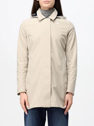K-way Coat Woman In Neutral