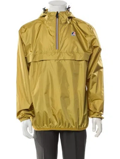 Pre-owned K-way 3.0 Anorak Graphic Print Windbreaker In Yellow