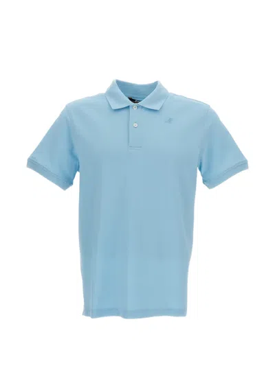 K-way Amedee Logo-patch Polo Shirt In Blue