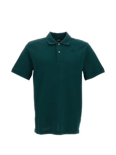 K-way Amedee Logo-patch Polo Shirt In Green