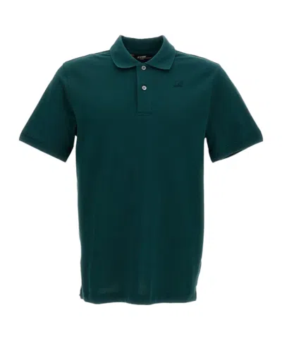 K-way Amedee Stretch Pique Polo Shirt In Green
