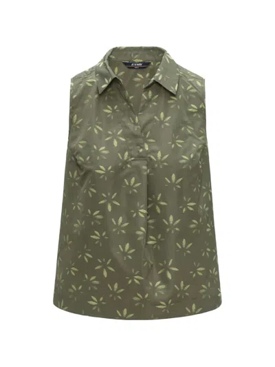 K-way Anty Emby Jacquard Sleeveless Tank Top In Green