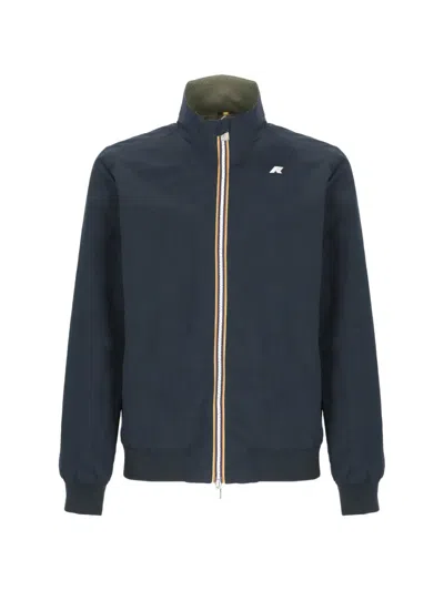K-way Arsene Reversible Logo-patch Jacket In Blue