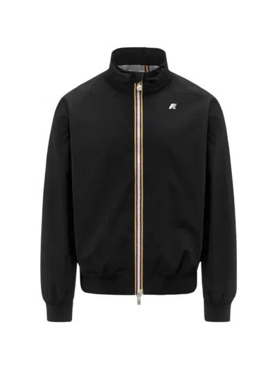 K-way Arsene Stretch Dot Bomber Jacket In Black