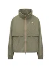 K-way Aubette Memory Touch Zip Jacket In Green