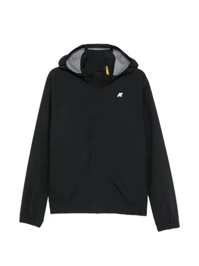K-way Aurene Logo-patch Hooded Jacket In Black