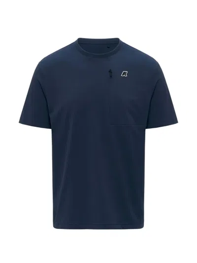 K-way Authion Zip-pocket T-shirt In 블루