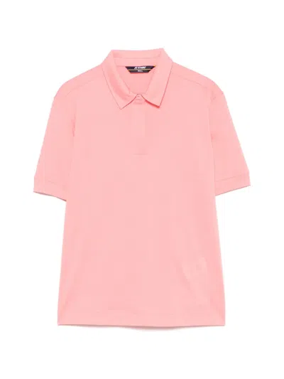 K-way Auzielle Short-sleeve Polo Shirt In Pink