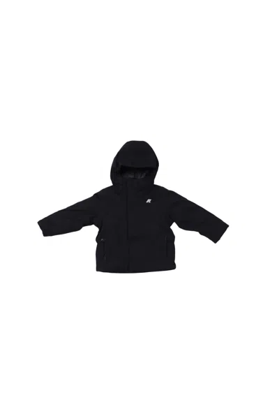 Kway Kids'  Baby Jacket K1128fw Al9# P. Jacko Twill Blue D Blue A In Black