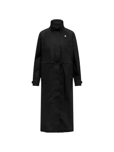 K-way Barbrein Drawstring Coat In Black