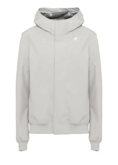 K-way Beige Joachim Bonded Jacket In Gray