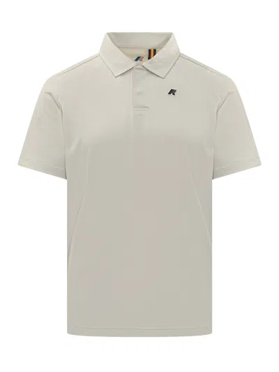 K-way Beige Logo Shirt Collar Polo