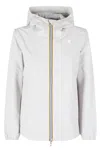 K-way Beige Marguerite Stretch Poly Jersey Waterproof Polyester Jacket In White