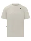 K-way Beige Solid Crew Neck T-shirt In Neutral