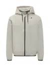 K-way Beige Solid Hood Jacket In Beige