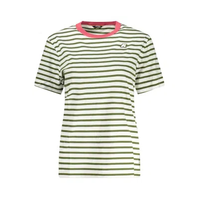 K-way Bianco Cotton Women's T-shirt In Multi