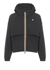 K-way Black Aubette Memory Touch Jacket In Multi
