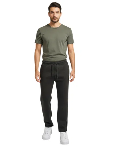K-way Black Drawstring Joggers In Green