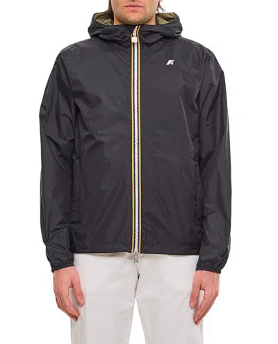 K-way Black Hooded Zip Jacket