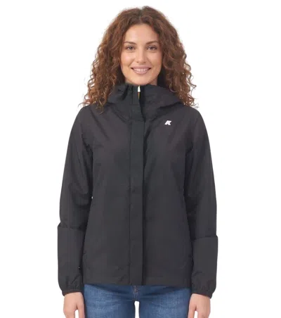 K-way Black Logo Hood Jacket
