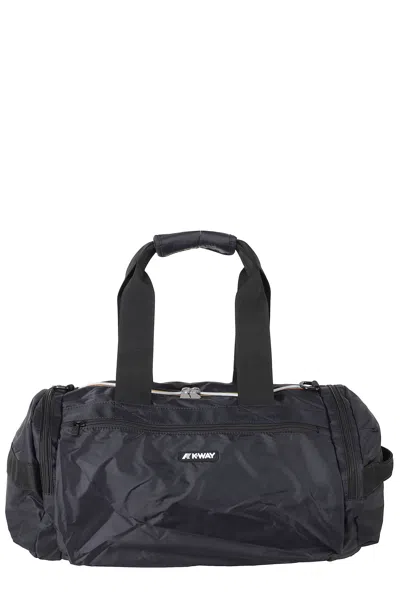 K-way Black Mereville S Ribbon Handles Polyester Duffle Bag