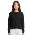 K-way Black Solid Crew Neck Sweater In Black