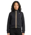 K-way Black Solid Mock Collar Sweatshirt In Black