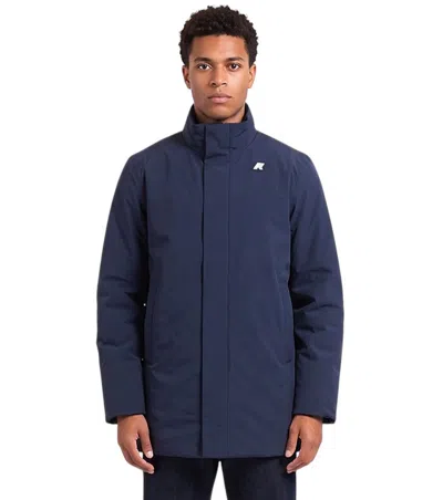 K-way Blue Mock Collar Jacket