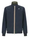 K-way Blue Reversible Arsene Jacket In Blue