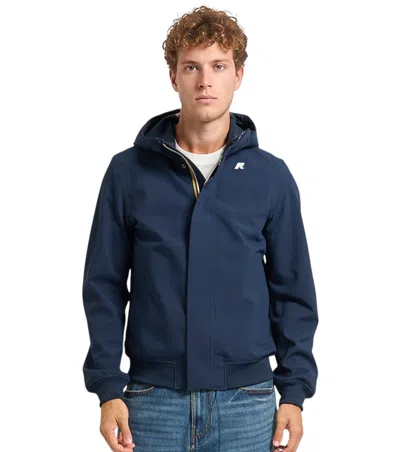 K-way Blue Slim Hood Jacket In Purple