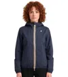 K-way Lily Jacket With Logo Patch In Blue