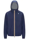 K-way Blue Stretch Dot Zip Jacket