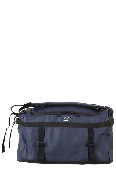 K-way Blue Vercos Travel Padded Straps Polyester Duffle Bag In Grey